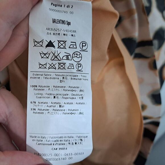 Valentino RED Women's Designer Leopard Print Taffeta Square Neck Y2K Mini Dress - Picture 8 of 9